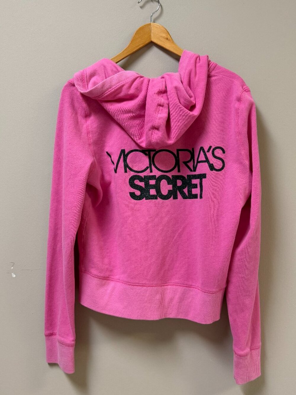 Victoria's Secret Pink Zip Up Hoodie Y2K Supermodel Essentials Large